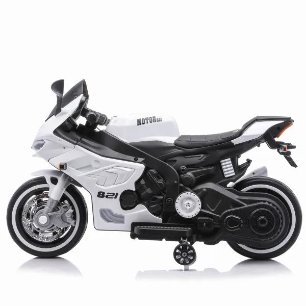 Детский электромотоцикл Ducati (12V, EVA, ручка газа, спидометр) - FT-821-WHITE