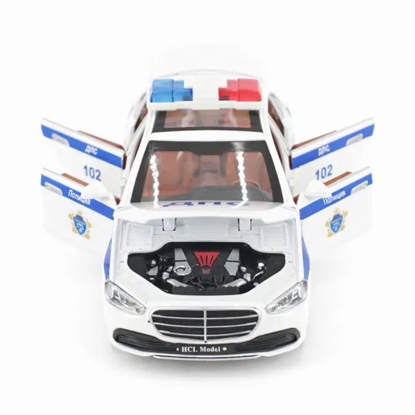Радиоуправляемая металлическая полицейская машина Mercedes S600 1:22 - HCL-3613-WHITE