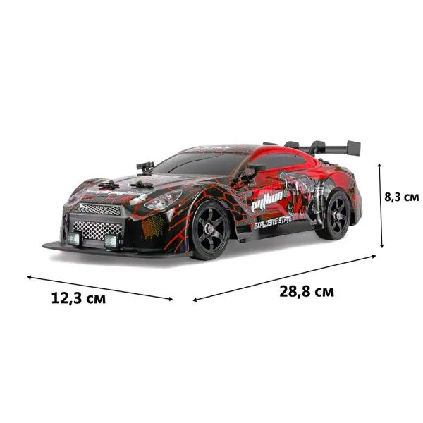 Радиоуправляемая машина для дрифта HB Nissan GTR (4WD, свет, пар, акб, 1:16) - SC16A14