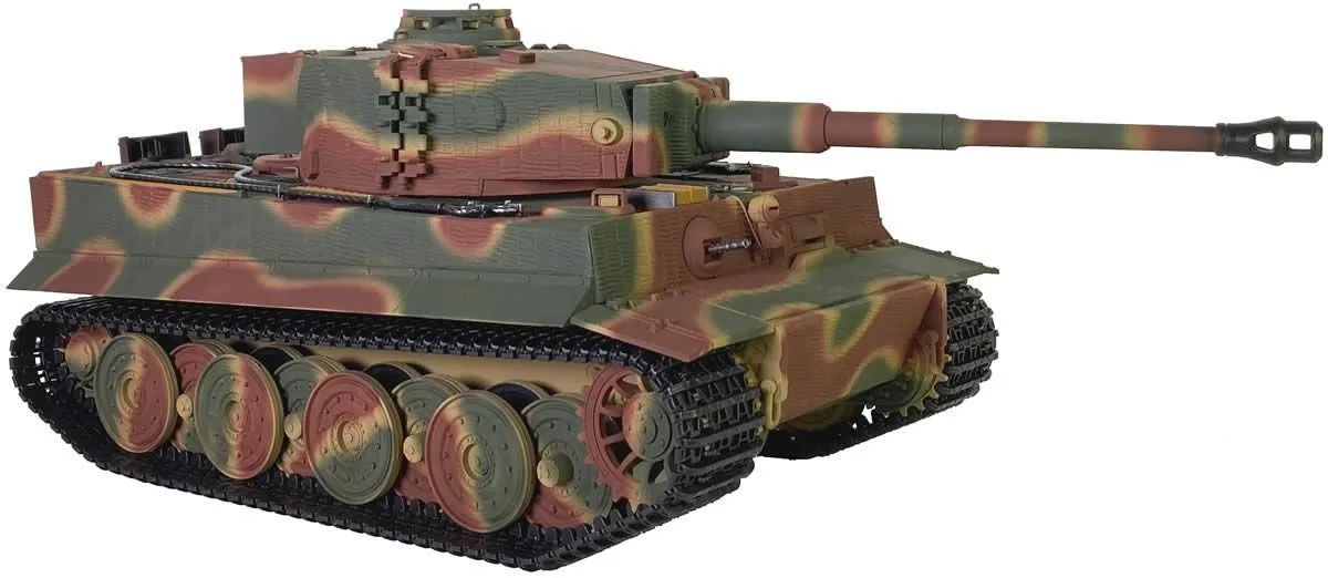 Радиоуправляемый танк Taigen Tiger 1 Германия 1:16 (лесной камуфляж, звук, дым V3) - AS3818-D-CAMO