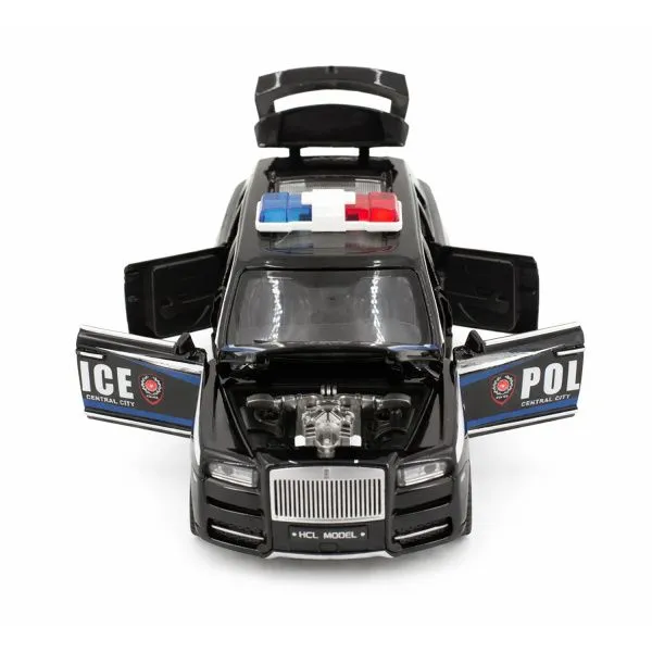 Радиоуправляемая металлическая полицейская машина Rolls-Royce Cullinan 1:22 - HCL-3606-BLACK