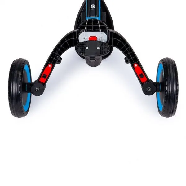 Детский беговел-велосипед 8в1 с крышей и ручкой, синий - TR008C-BLUE